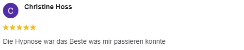Google-Bewertung von Christine Hoss, 5 von 5 Sternen