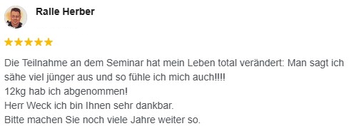 Google-Bewertung von Ralle Herber, 5 von 5 Sternen